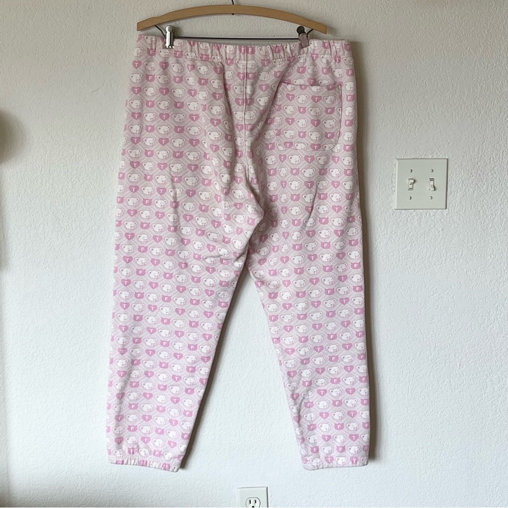 Y2K 2000s mcbling pink Teddy Fresh bear and hearts pastel sweatpants - Picture 4 of 8